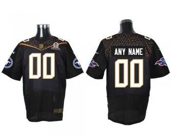 Nike Tennessee Titans Customized Black 2016 Pro Bowl Men's Stitched NFL Elite Jersey