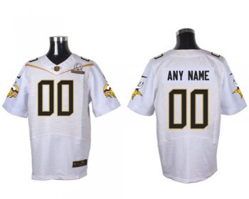 Nike Minnesota Vikings Customized White 2016 Pro Bowl Men's Stitched NFL Elite Jersey