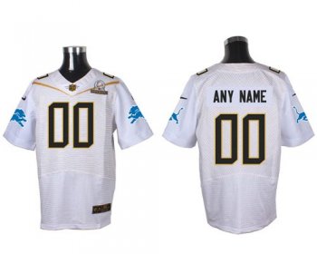 Nike Detroit Lions Customized White 2016 Pro Bowl Men's Stitched NFL Elite Jersey