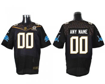 Nike Detroit Lions Customized Black 2016 Pro Bowl Men's Stitched NFL Elite Jersey