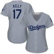 Women's joe kelly Dodgers alternate baseball jersey gray