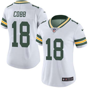 Women's Packers #18 Randall Cobb White Stitched Football Vapor Untouchable Limited Jersey