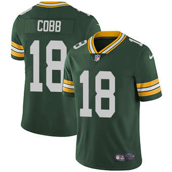 Youth Packers #18 Randall Cobb Green Team Color Stitched Football Vapor Untouchable Limited Jersey