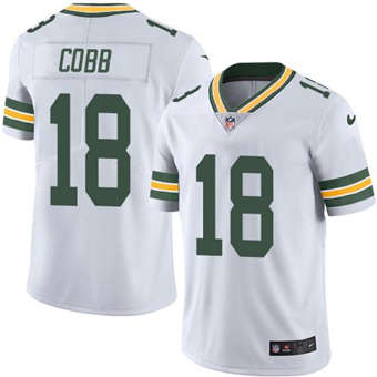 Youth Packers #18 Randall Cobb White Stitched Football Vapor Untouchable Limited Jersey