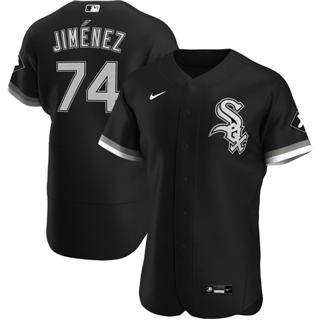 Men's Chicago White Sox #74 Eloy Jimenez 2020 Black Alternate Authentic Player Baseball Jersey