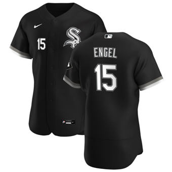 Men's Chicago White Sox #15 Adam Engel Black Alternate 2020 Authentic Player Baseball Jersey