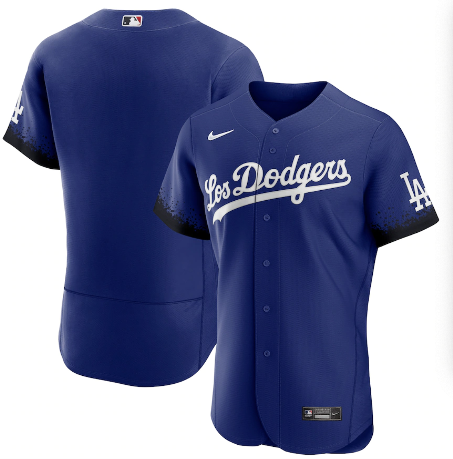 MLB Dodgers Blank Royal 2021 City Connect Flexbase Men Jersey