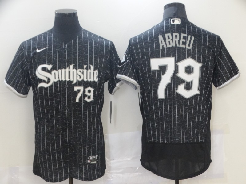 MLB White Sox Southside 79 Jose Abreu Black 2021 City Connect Flexbase Men Jersey