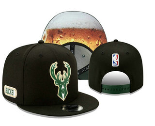 Milwaukee Bucks Snapback Ajustable Cap Hat YD 20-04-07-05