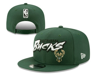 Milwaukee Bucks Snapback Ajustable Cap Hat YD 20-04-07-02