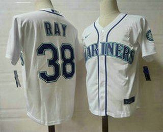 Men's Seattle Mariners #38 Robbie Ray White Stitched MLB Flex Base Nike Jersey