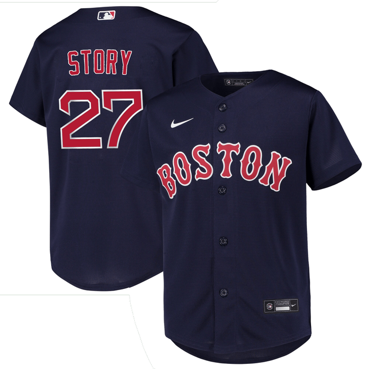 Trevor Story #27 Boston Red Sox Alternate Player Men Jersey - Navy