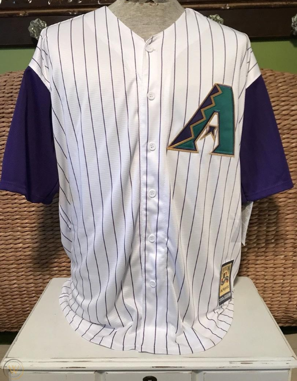 Custom Arizona Diamondbacks Pinstripe Cool Base Jersey