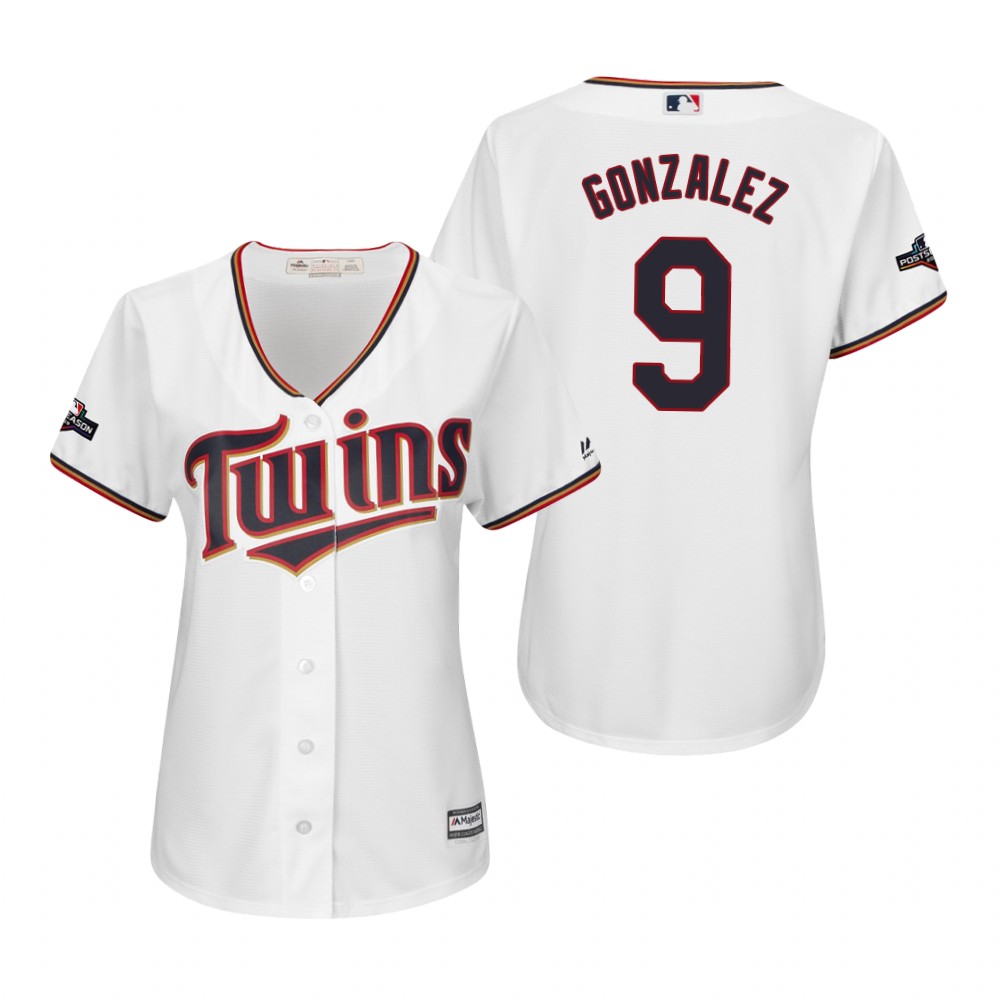 Women's Marwin Gonzalez Minnesota Twins White 2019 Postseason Cool Base Jersey