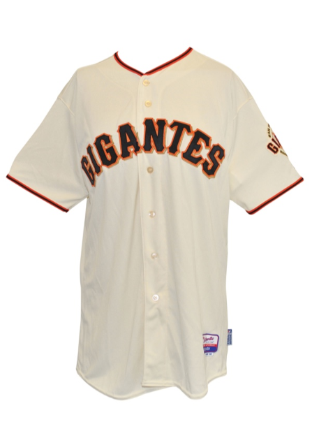 San Francisco Giants 'Los Gigantes' Bench-Worn Home Jersey