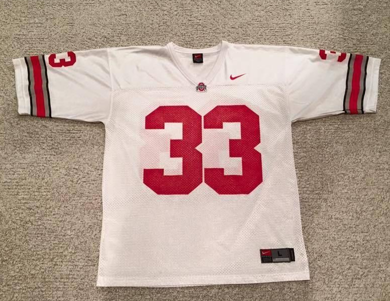 Men's Vintage Nike Ohio State Buckeyes #33 James Laurinaitis Football Jersey