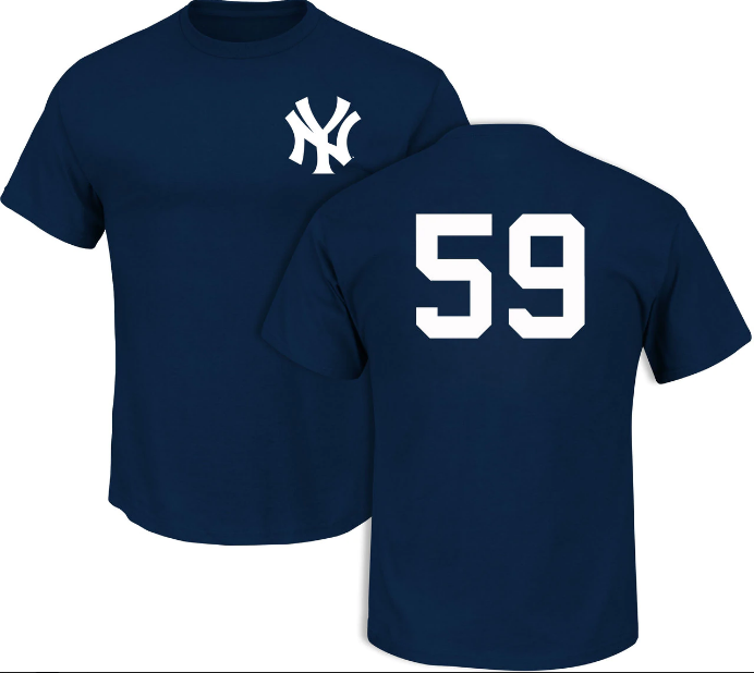 Luke Voit New York Yankees Navy Player T-Shirt by Majestic