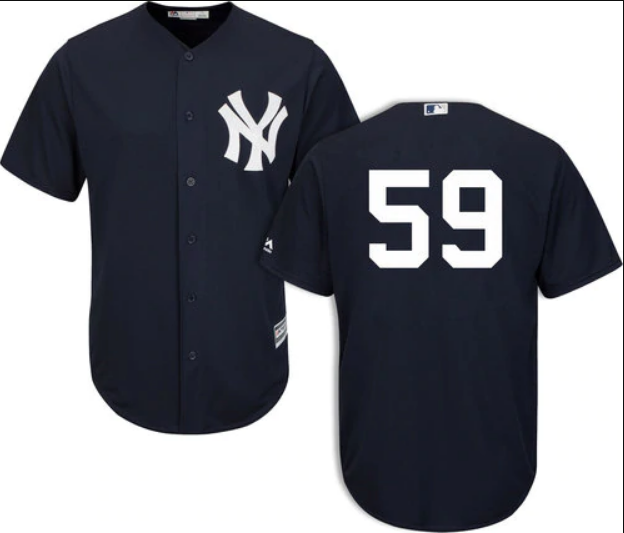 Luke Voit New York Yankees Navy Player Jersey by Majestic