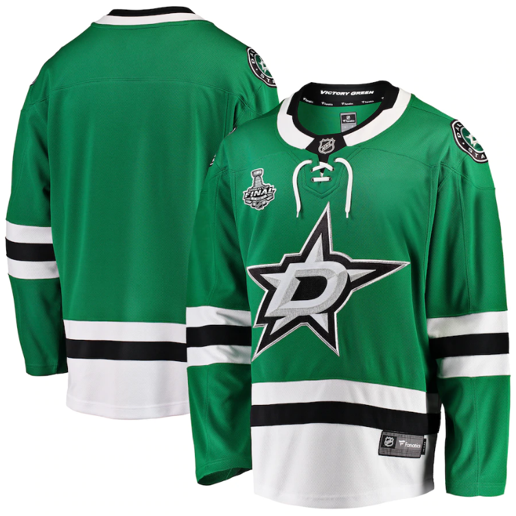 Men's Dallas Stars Fanatics Branded Green 2020 Stanley Cup Final Bound Home Breakaway Jersey