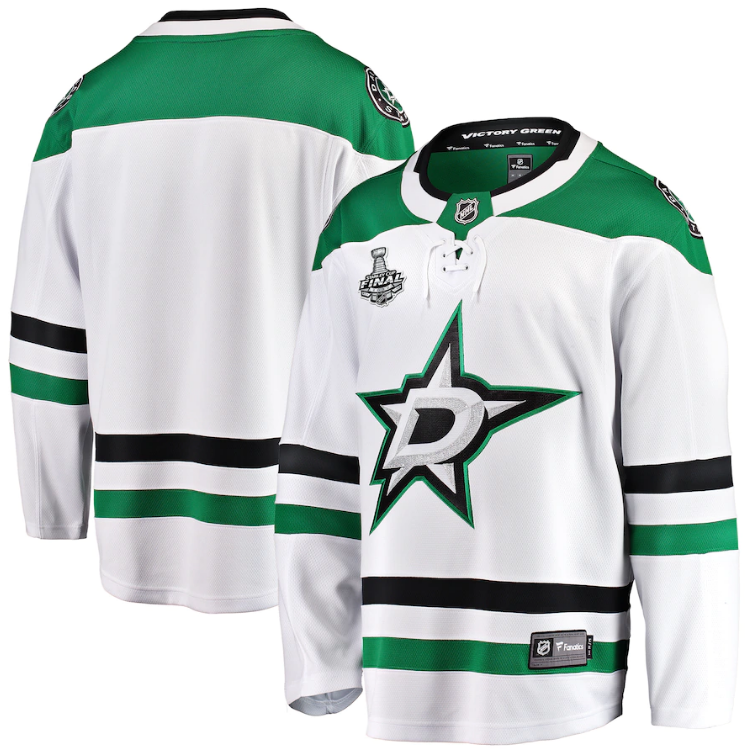 Men's Dallas Stars Fanatics Branded White 2020 Stanley Cup Final Bound Away Breakaway Jersey