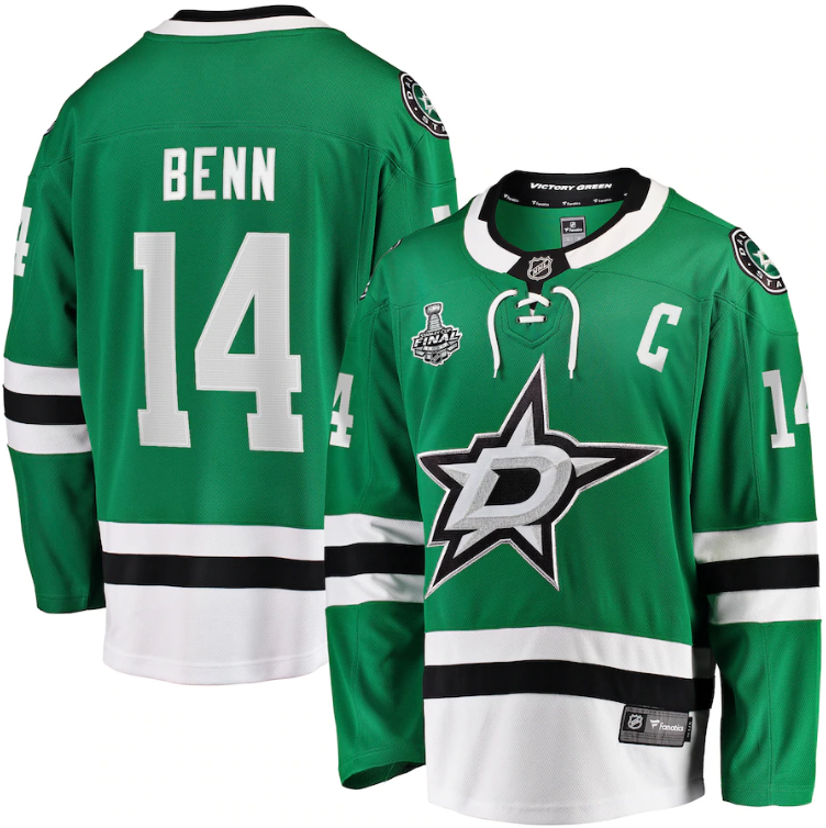 Men's Dallas Stars Jamie Benn Fanatics Branded Green 2020 Stanley Cup Final Bound Home Player Breakaway Jersey