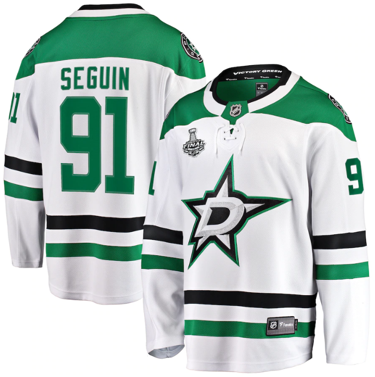 Men's Dallas Stars Tyler Seguin Fanatics Branded White 2020 Stanley Cup Final Bound Away Player Breakaway Jersey