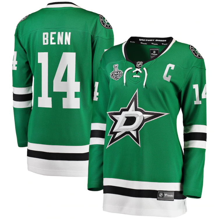 Women's Dallas Stars Jamie Benn Fanatics Branded Green 2020 Stanley Cup Final Bound Home Player Breakaway Jersey