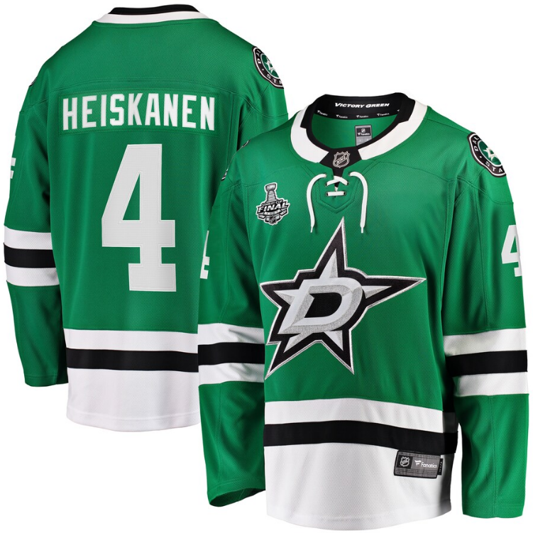 Men's Dallas Stars Miro Heiskanen Fanatics Branded Green 2020 Stanley Cup Final Bound Home Player Breakaway Jersey