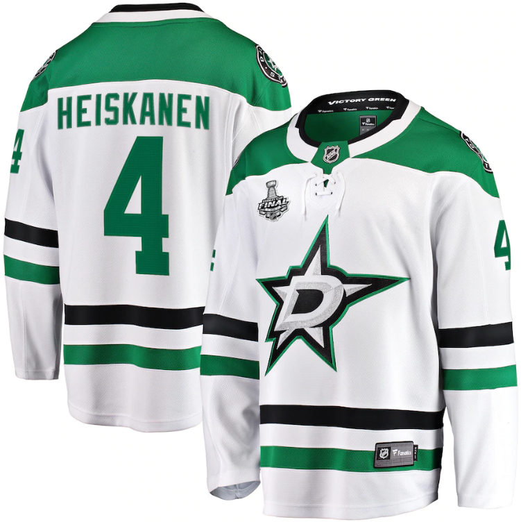 Men's Dallas Stars Miro Heiskanen Fanatics Branded White 2020 Stanley Cup Final Bound Away Player Breakaway Jersey