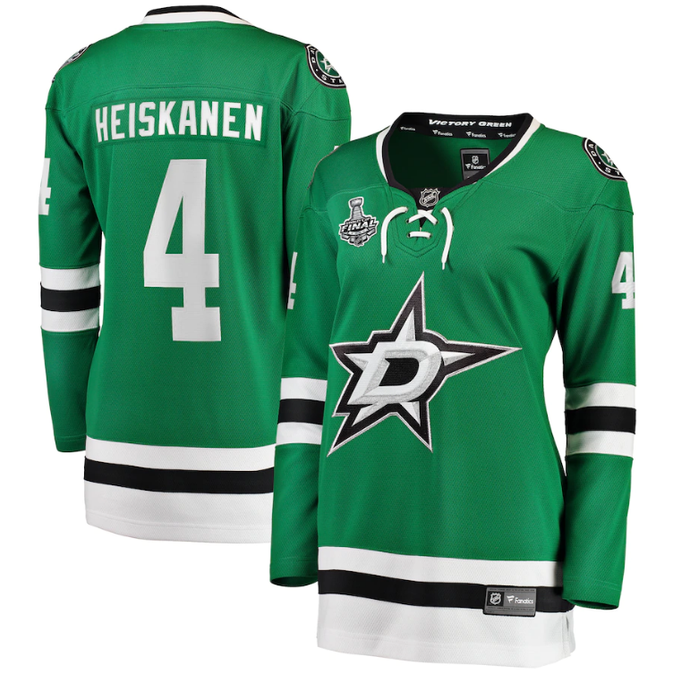 Women's Dallas Stars Miro Heiskanen Fanatics Branded Green 2020 Stanley Cup Final Bound Home Player Breakaway Jersey