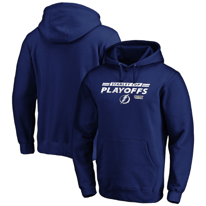 Men's Tampa Bay Lightning Fanatics Branded Royal 2020 Stanley Cup Playoffs Bound Top Cheddar Pullover Hoodie