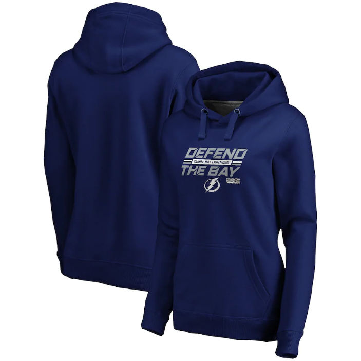 Women's Tampa Bay Lightning Fanatics Branded Royal 2020 Stanley Cup Playoffs Bound Tilted Ice Pullover Hoodie