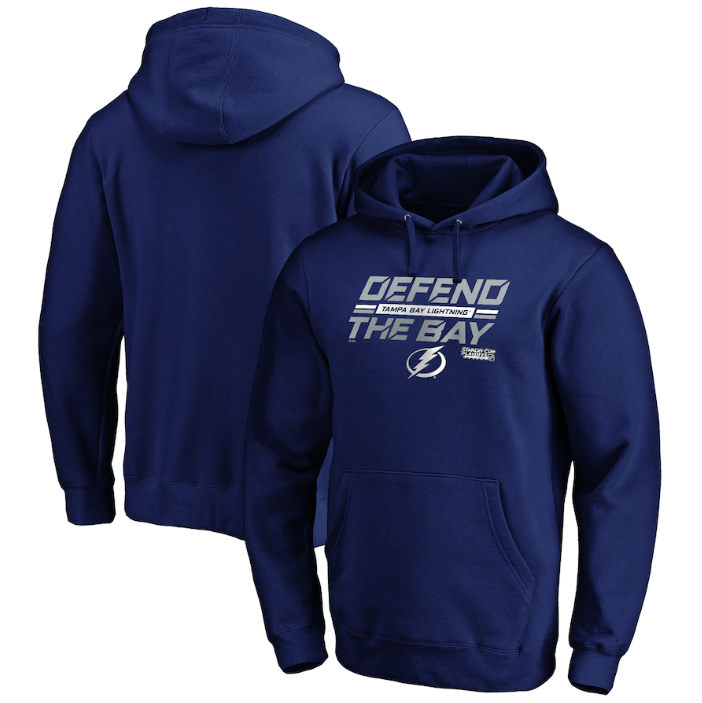 Men's Tampa Bay Lightning Fanatics Branded Royal 2020 Stanley Cup Playoffs Bound Tilted Ice Pullover Hoodie