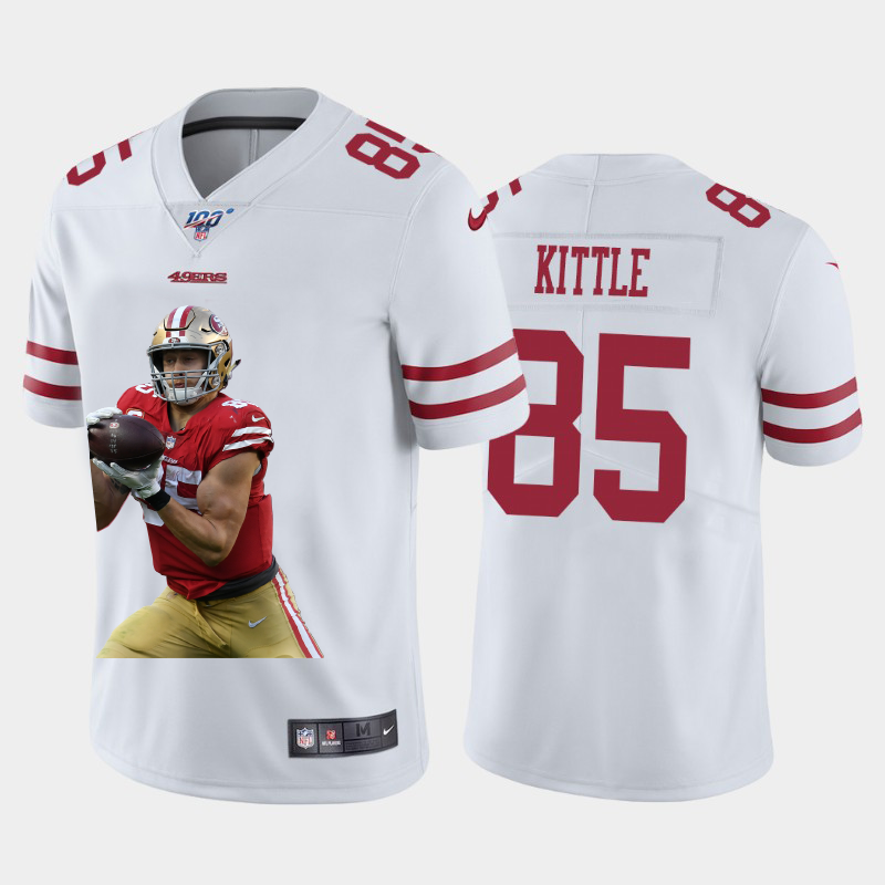 San Francisco 49ers #85 George Kittle Nike Team Hero 3 Vapor Limited NFL 100 Jersey White