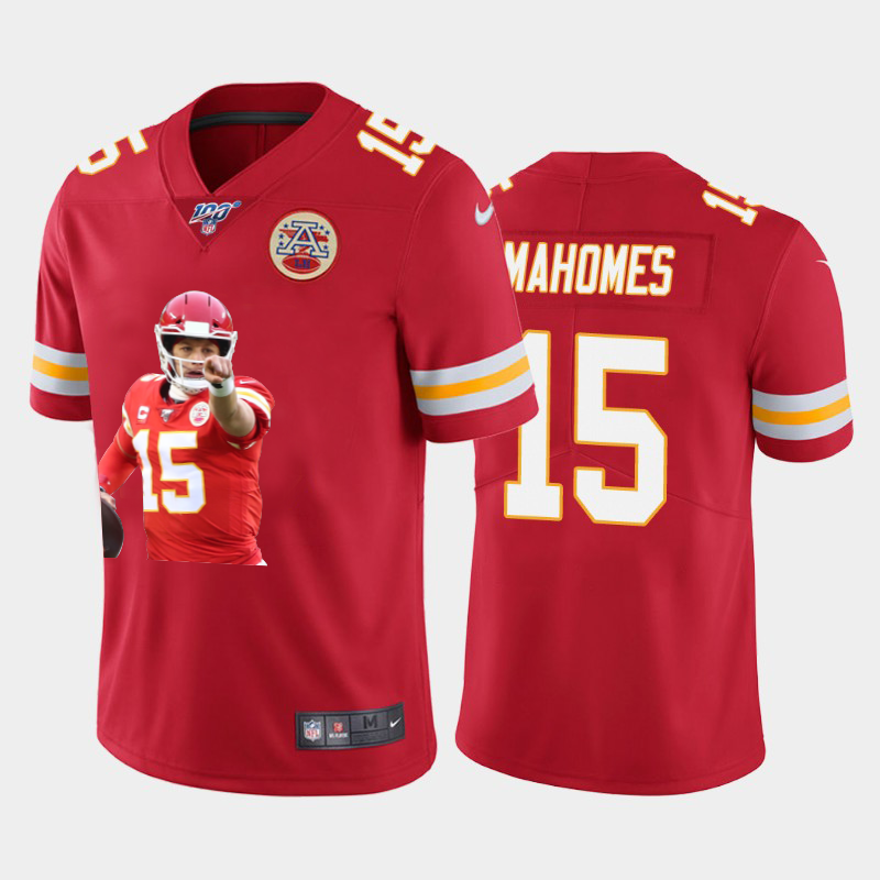 Kansas City Chiefs #15 Patrick Mahomes Nike Team Hero 2 Vapor Limited NFL 100 Jersey Red