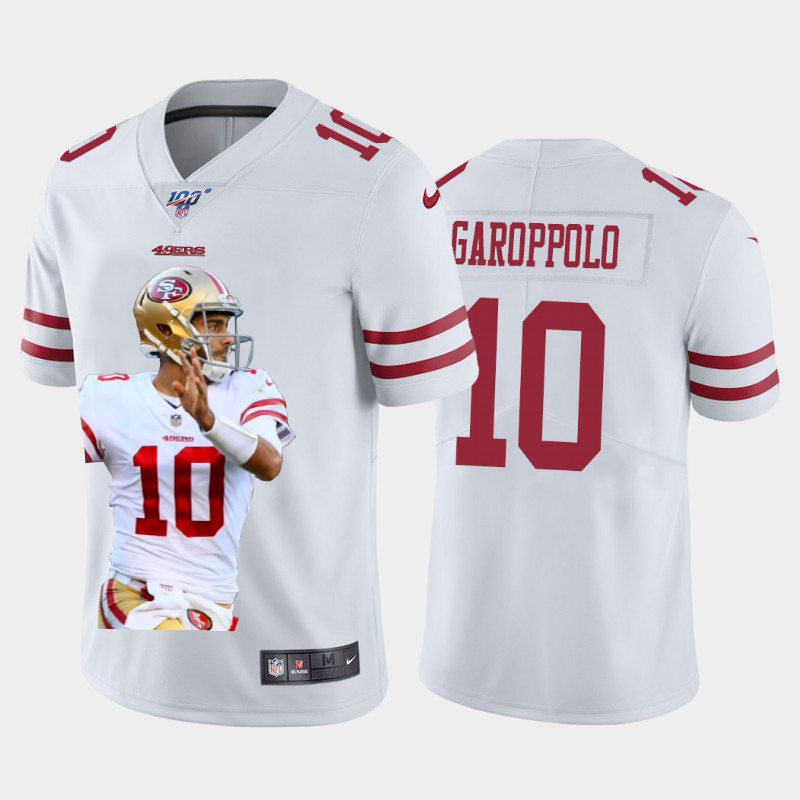 San Francisco 49ers #10 Jimmy Garoppolo Nike Team Hero 3 Vapor Limited NFL 100 Jersey White