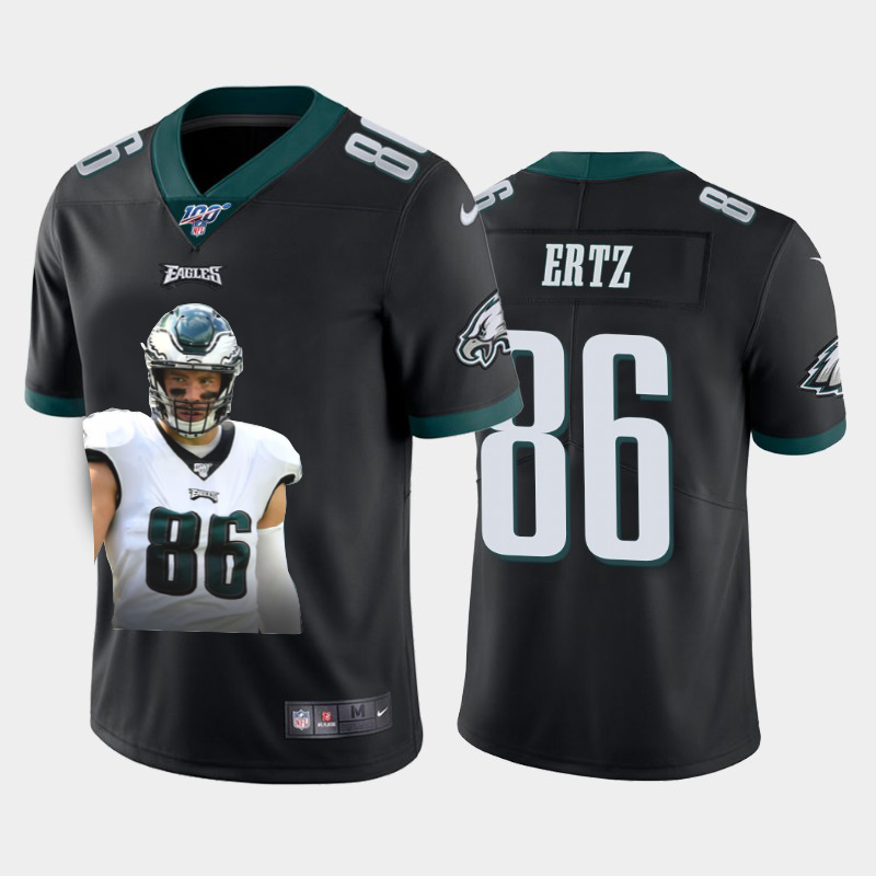 Philadelphia Eagles #86 Zach Ertz Nike Team Hero 4 Vapor Limited NFL 100 Jersey Black