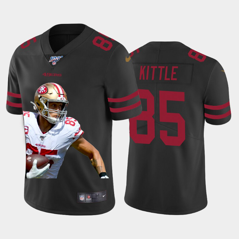 San Francisco 49ers #85 George Kittle Nike Team Hero Vapor Limited NFL 100 Jersey Black