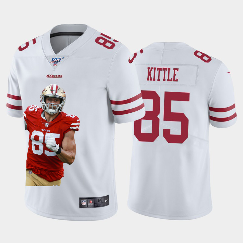 San Francisco 49ers #85 George Kittle Nike Team Hero 1 Vapor Limited NFL 100 Jersey White