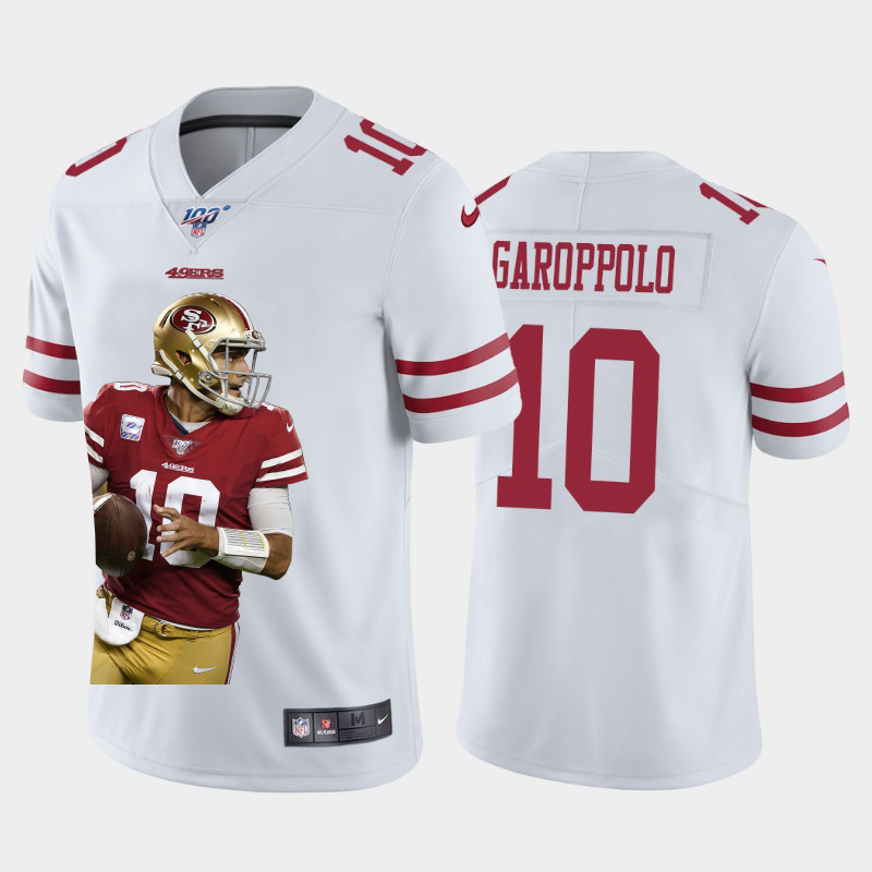 San Francisco 49ers #10 Jimmy Garoppolo Nike Team Hero 1 Vapor Limited NFL 100 Jersey White