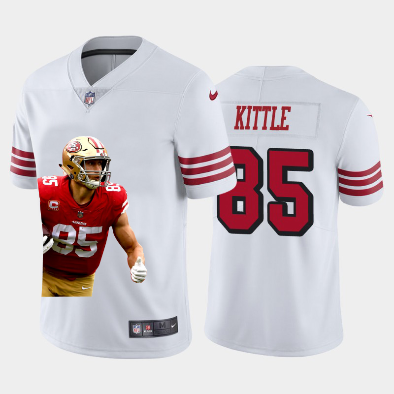 San Francisco 49ers #85 George Kittle Nike Team Hero 1 Rush Vapor Limited NFL Jersey White