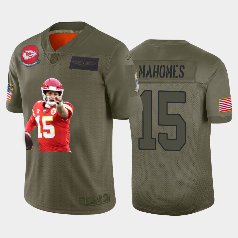 Kansas City Chiefs #15 Patrick Mahomes Nike Team Hero 1 Vapor Limited NFL Jersey Camo