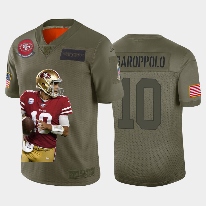 San Francisco 49ers #10 Jimmy Garoppolo Nike Team Hero Vapor Limited NFL Jersey Camo