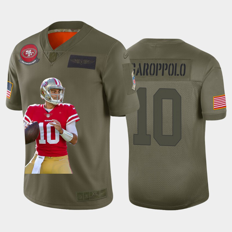 San Francisco 49ers #10 Jimmy Garoppolo Nike Team Hero 4 Vapor Limited NFL Jersey Camo