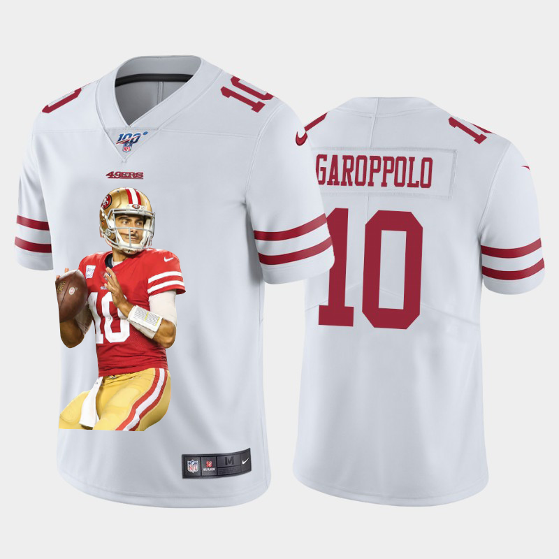 San Francisco 49ers #10 Jimmy Garoppolo Nike Team Hero 2 Vapor Limited NFL 100 Jersey White