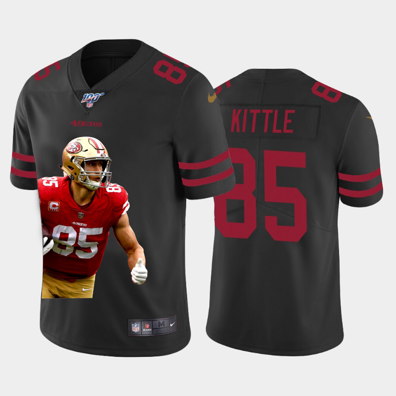 San Francisco 49ers #85 George Kittle Nike Team Hero 3 Vapor Limited NFL 100 Jersey Black