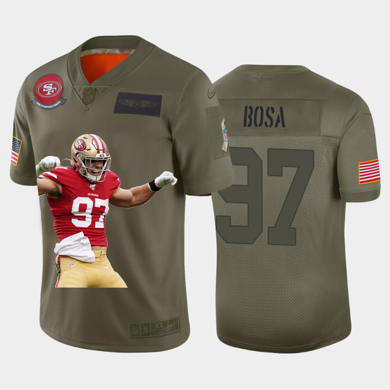 San Francisco 49ers #97 Nick Bosa Nike Team Hero 1 Vapor Limited NFL Jersey Camo