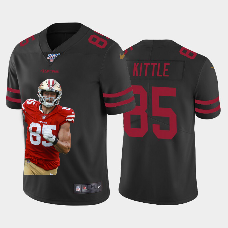 San Francisco 49ers #85 George Kittle Nike Team Hero 1 Vapor Limited NFL 100 Jersey Black