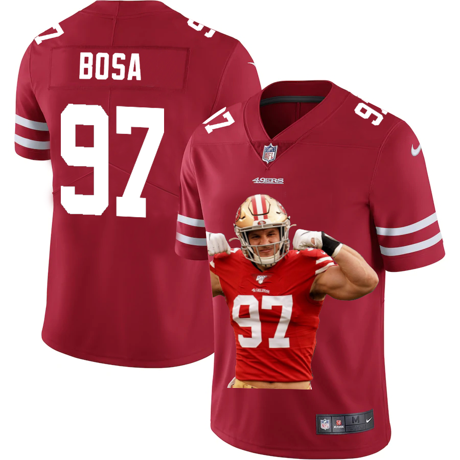 San Francisco 49ers #97 Nick Bosa Nike Team Hero 1 Vapor Limited NFL Jersey Red