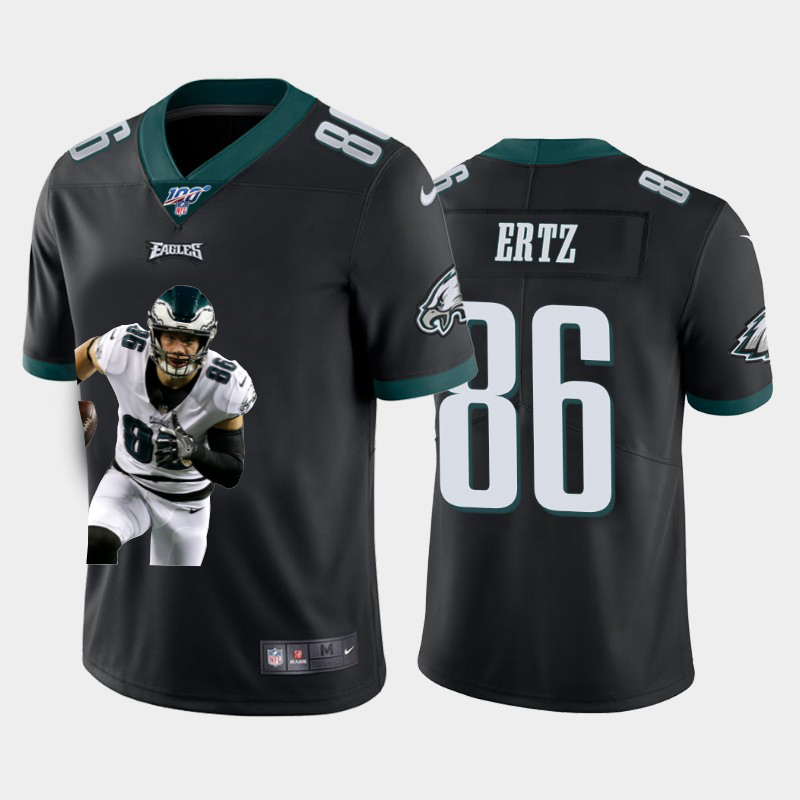 Philadelphia Eagles #86 Zach Ertz Nike Team Hero 3 Vapor Limited NFL 100 Jersey Black